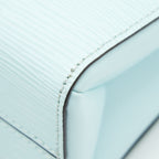 LOUIS VUITTON TOP HANDLE FLAP BAG EPI LIGHT BLUE SHW