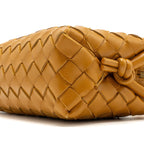 BOTTEGA VENETA MINI LOOP CAMERA BAG LAMBSKIN CARAMEL GHW