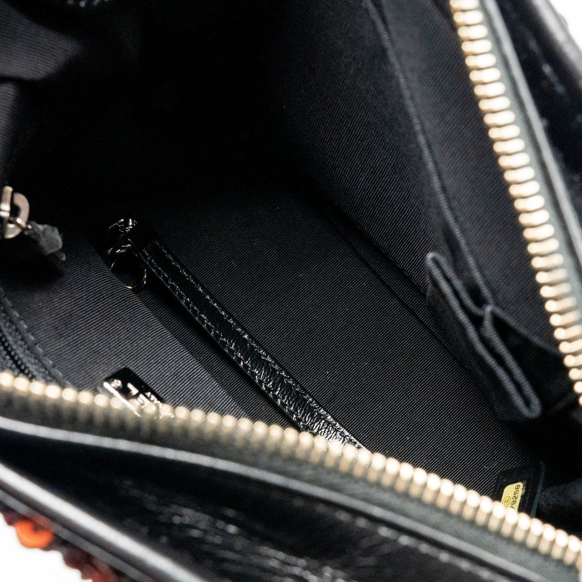 CHANEL SMALL GABRIELLE HOBO BAG SEQUIN/SHINY CALFSKIN ORANGE/BLACK MULTICOLOUR HARDWARE