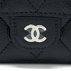 CHANEL CLASSIC FLAP CARD HOLDER CAVIAR BLACK SHW