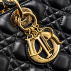 DIOR LARGE LADY DIOR LAMBSKIN BLACK GHW