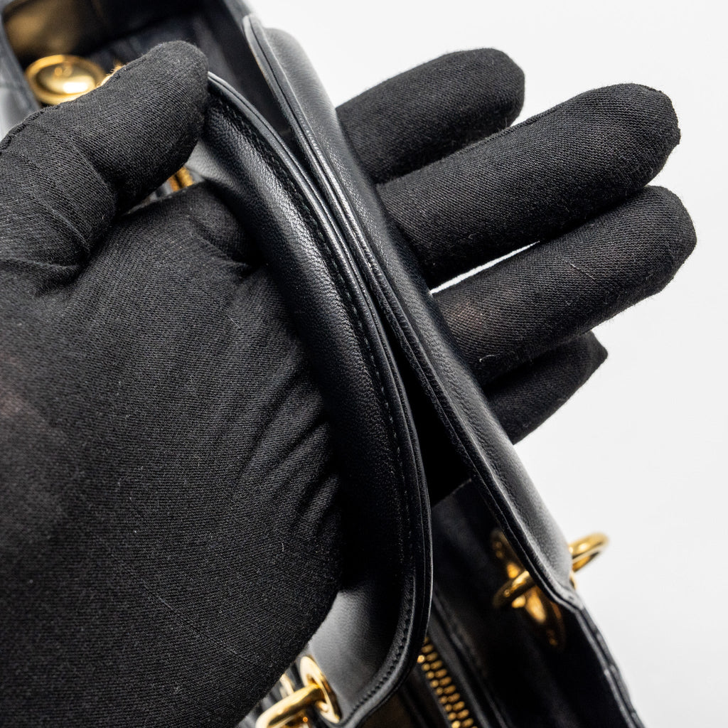 DIOR LARGE LADY DIOR LAMBSKIN BLACK GHW