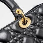 DIOR LARGE LADY DIOR LAMBSKIN BLACK GHW