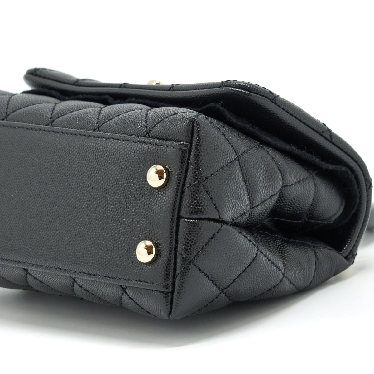 CHANEL MINI COCO HANDLE CAVIAR BLACK LGHW