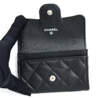 CHANEL CLASSIC FLAP CARD HOLDER CAVIAR BLACK SHW