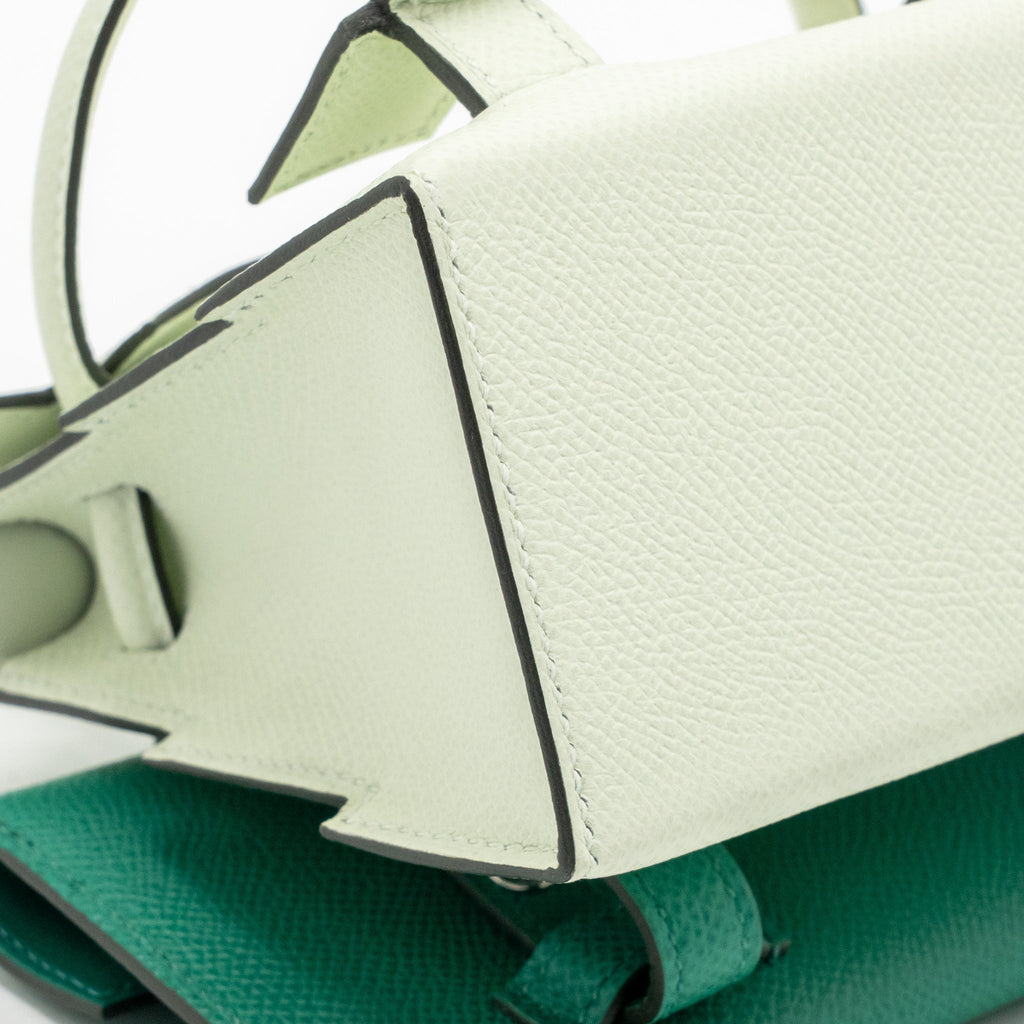 Hermes Kellydole / Kelly Dole picto epsom vert fizz/ nata/ rose Texas / vert jade SHW