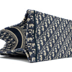 DIOR MEDIUM BOOK TOTE BLUE DIOR OBLIQUE EMBROIDERY