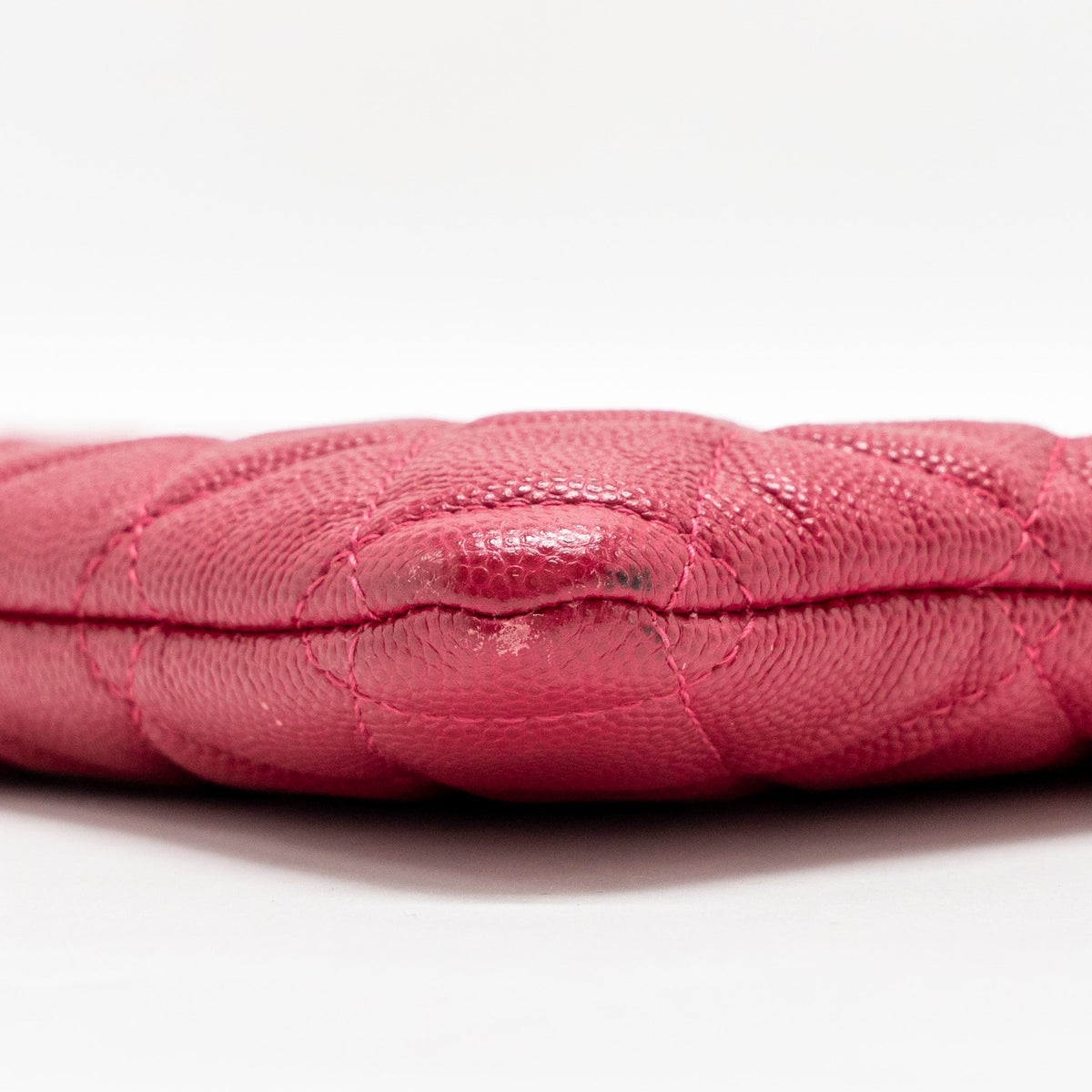 CHANEL LARGE BOY O CASE ZIP POUCH CAVIAR PINK LGHW