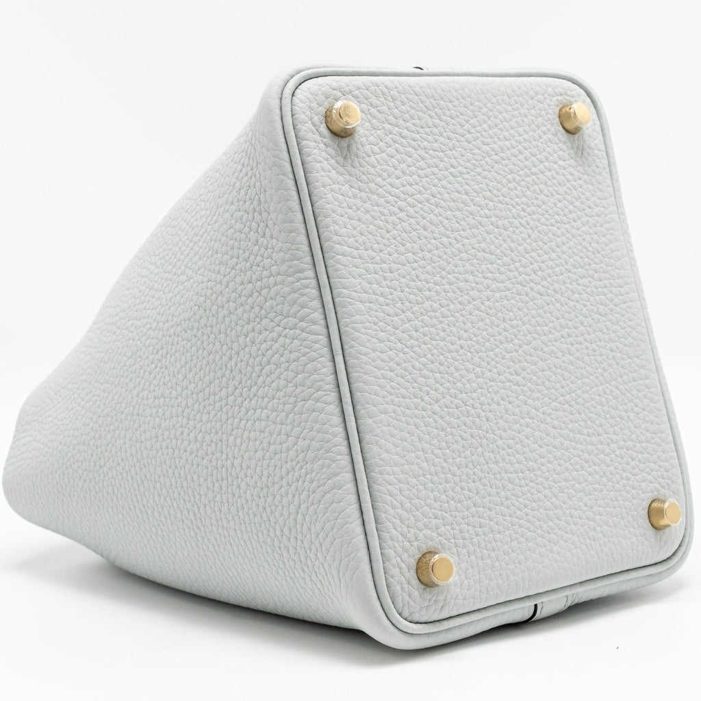 Hermes Picotin 18 Lock Bag Clemence Blue Pale GHW