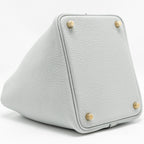 Hermes Picotin 18 Lock Bag Clemence Blue Pale GHW