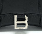 BALENCIAGA HOURGLASS AS GRAINED CALFSKIN BLACK SHW