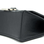 BALENCIAGA HOURGLASS AS GRAINED CALFSKIN BLACK SHW