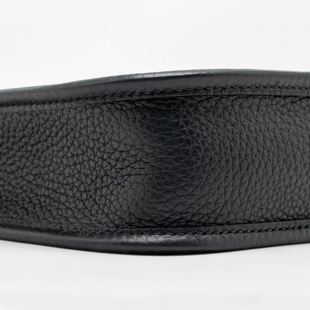 Hermes mini evelyne short clemence black/gris misty SHW