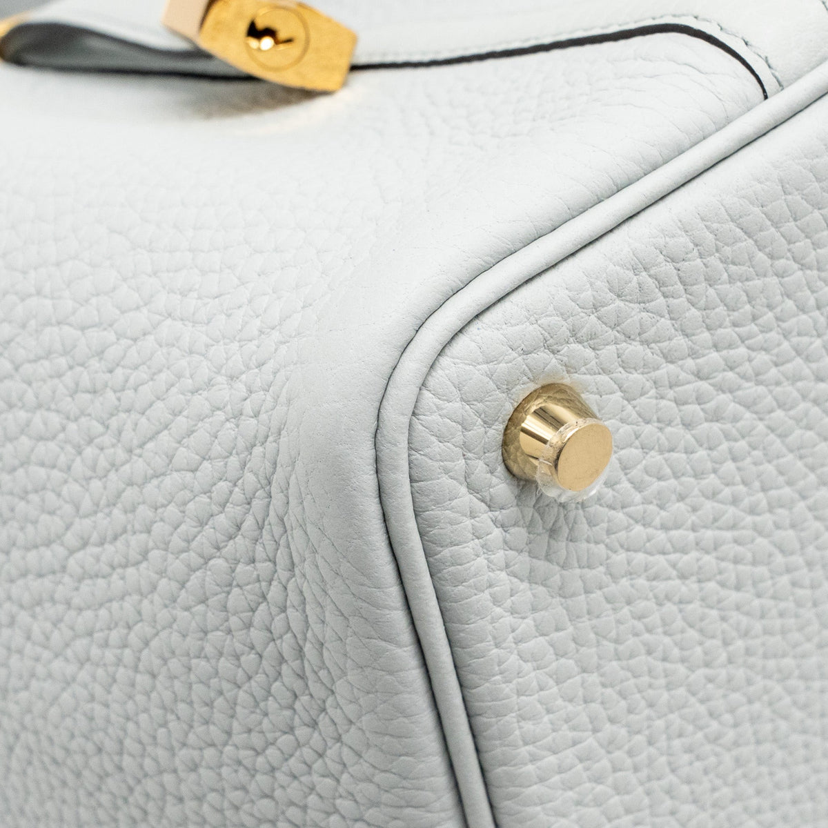 Hermes Picotin 18 Lock Bag Clemence Blue Pale GHW