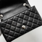CHANEL MINI RECTANGULAR FLAP BAG LAMBSKIN BLACK SHW (MICROCHIP)