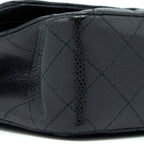 CHANEL MEDIUM CLASSIC DOUBLE FLAP BAG CAVIAR BLACK SHW