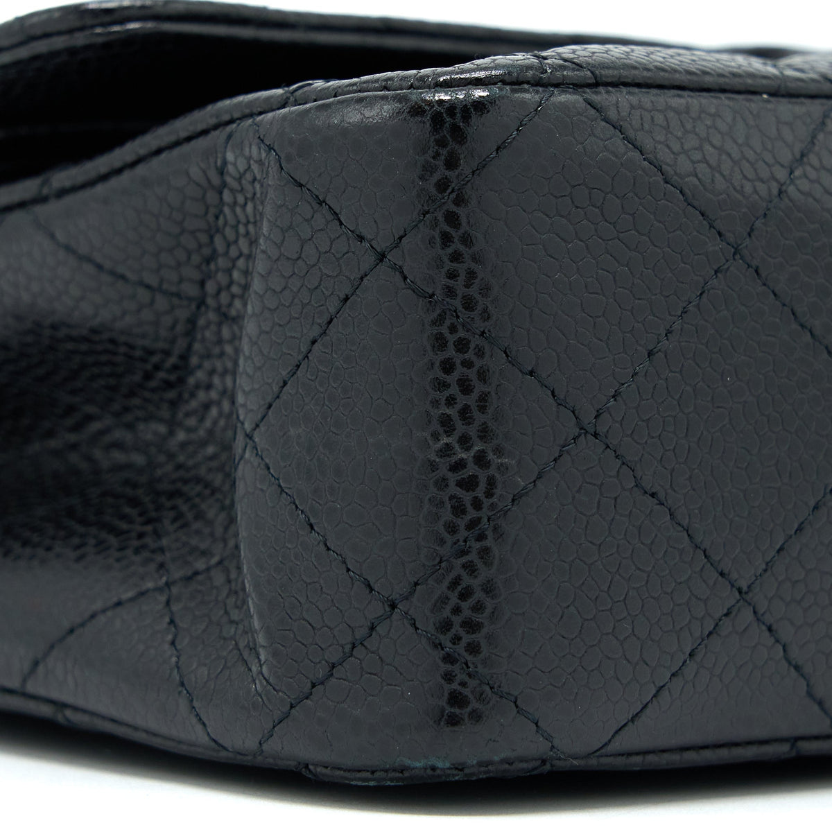 CHANEL MEDIUM CLASSIC DOUBLE FLAP BAG CAVIAR BLACK SHW