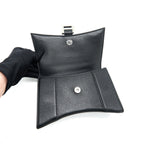BALENCIAGA HOURGLASS AS GRAINED CALFSKIN BLACK SHW