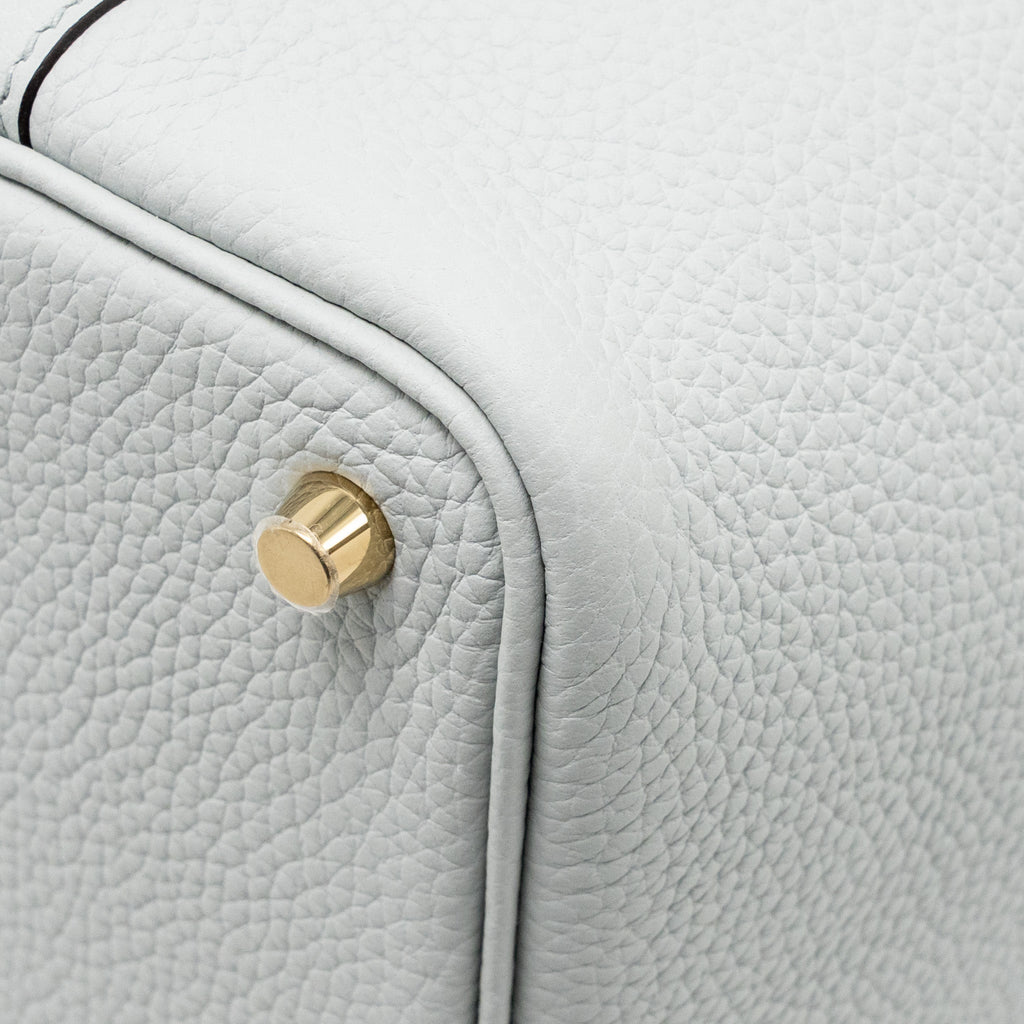 Hermes Picotin 18 Lock Bag Clemence Blue Pale GHW