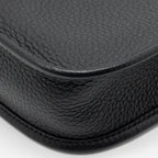 Hermes mini evelyne short clemence black/gris misty SHW