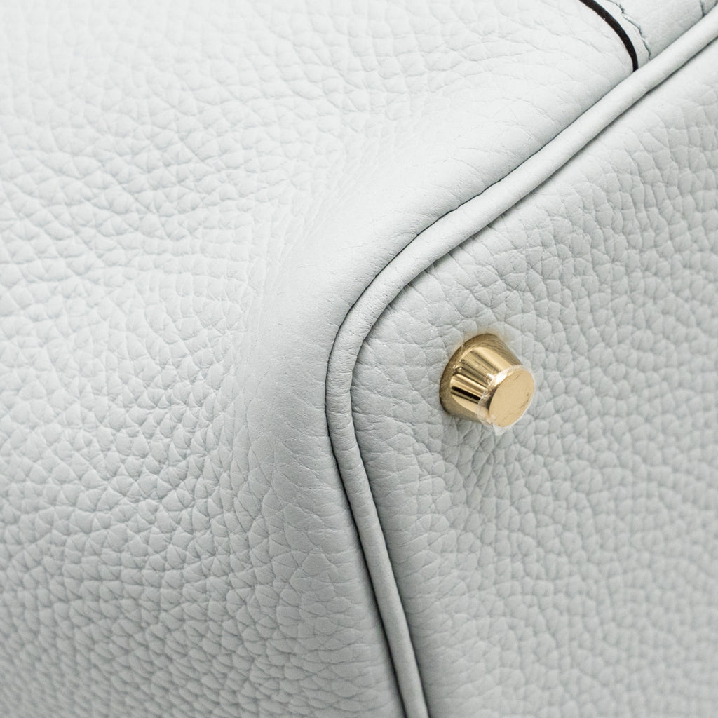 Hermes Picotin 18 Lock Bag Clemence Blue Pale GHW