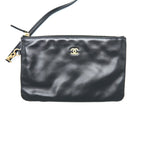 CHANEL MEDIUM 22 BAG SHINY CALFSKIN BLACK BRUSHED GHW (MICROCHIP)