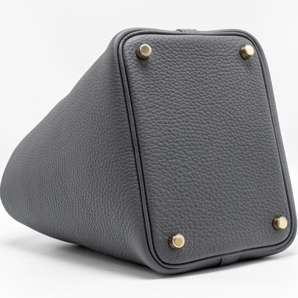 Hermes Picotin 18 Lock bag Clemence Ardoise LGHW