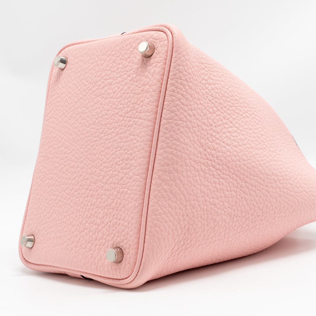 Hermes Picotin 18 Lock Bag Clemence 3Q Rose Sakura SHW