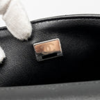 CHANEL MINI RECTANGULAR FLAP BAG LAMBSKIN BLACK SHW (MICROCHIP)
