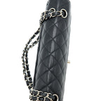 CHANEL MEDIUM CLASSIC DOUBLE FLAP BAG CAVIAR BLACK SHW