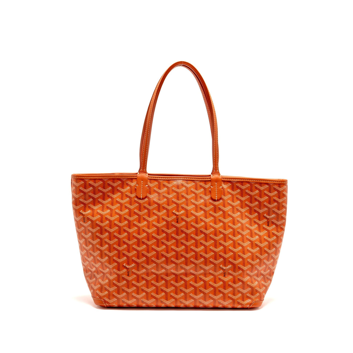 Goyard Artoise PM tote bag Goyardine canvas / calfskin orange SHW