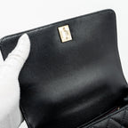 CHANEL SMALL COCO HANDLE CAVIAR BLACK LGHW (MICROCHIP)