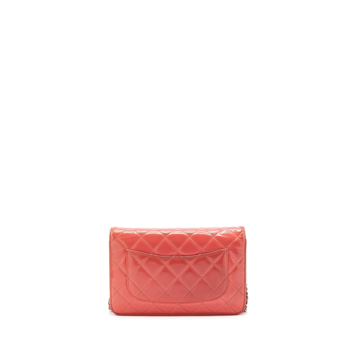 CHANEL WALLET ON CHAINS RED PATENT SHW