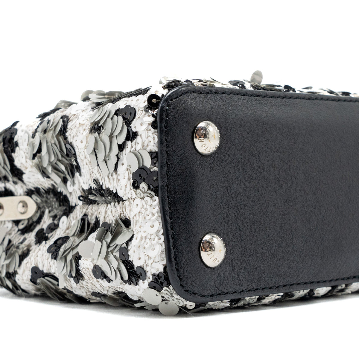 LOUIS VUITTON CAPUCINES MINI LIMITED EDITION SUQUIN / LEATHER MULTICOLOUR BLACK SHW