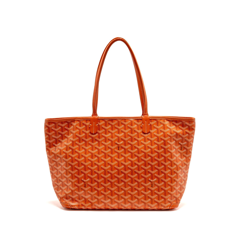 Goyard Artoise PM tote bag Goyardine canvas / calfskin orange SHW