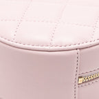 Chanel Round bag with pearl chain lambskin pink GHW