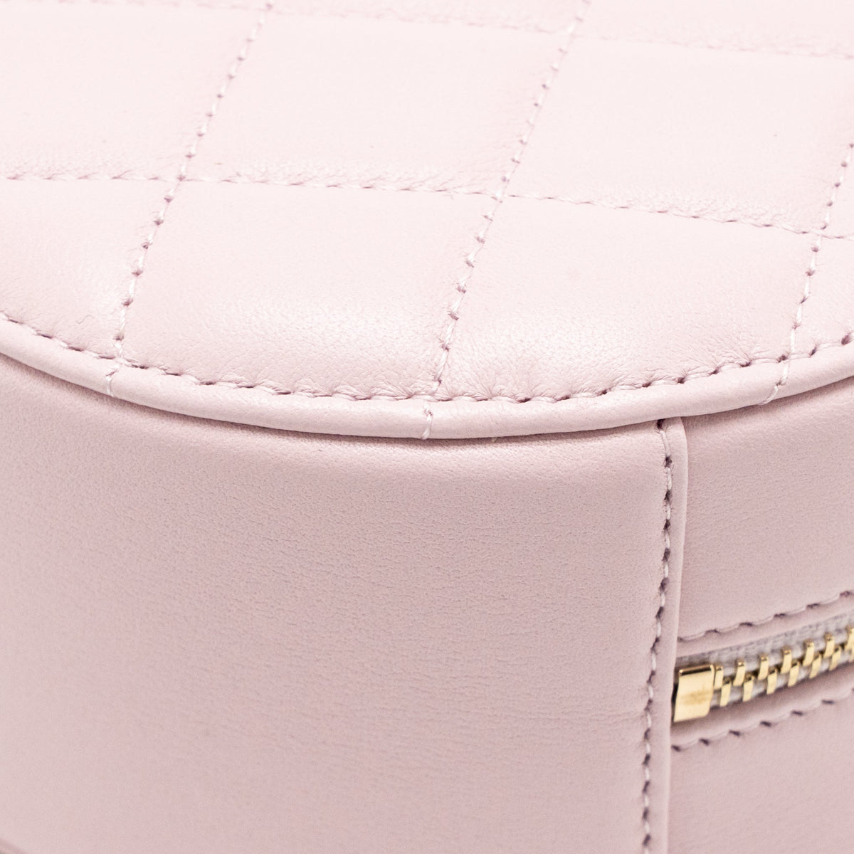 Chanel Round bag with pearl chain lambskin pink GHW