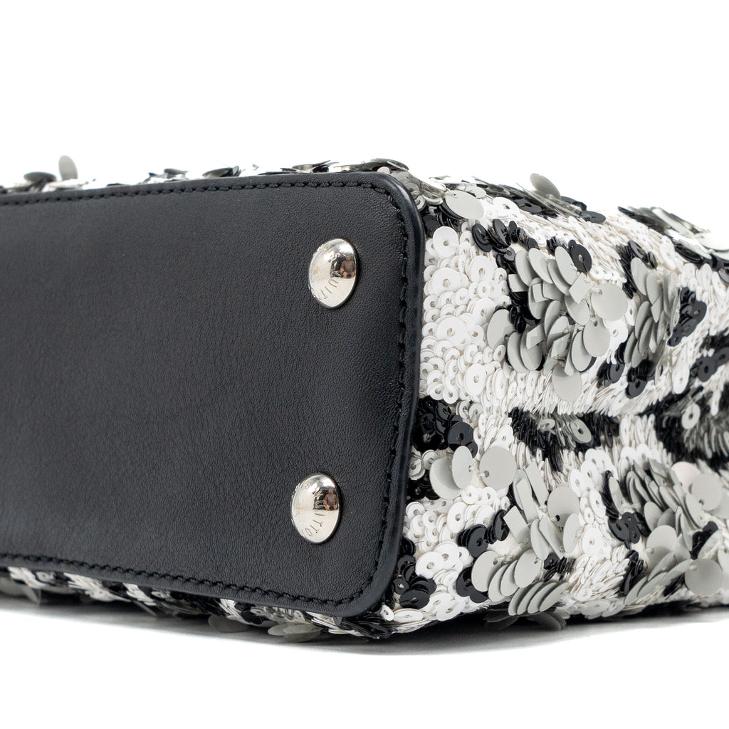 LOUIS VUITTON CAPUCINES MINI LIMITED EDITION SUQUIN / LEATHER MULTICOLOUR BLACK SHW