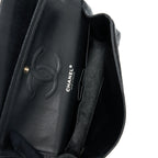 CHANEL MEDIUM CLASSIC DOUBLE FLAP BAG CAVIAR BLACK SHW