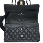 CHANEL MEDIUM CLASSIC DOUBLE FLAP BAG CAVIAR BLACK SHW