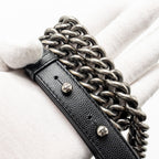 CHANEL MEDIUM BOY BAG CAVIAR BLACK SHW (MICROCHIP)