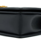 CHANEL MEDIUM BOY CAVIAR BLACK BRUSHED GOLD HARDWARE(MICROCHIP)