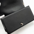 CHANEL MEDIUM BOY BAG CAVIAR BLACK SHW (MICROCHIP)