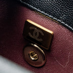 CHANEL SMALL COCO HANDLE CAVIAR BLACK LGHW (MICROCHIP)