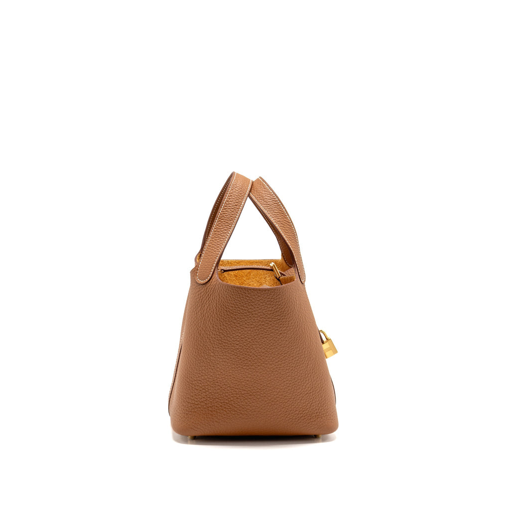 Hermes picotin 18 lock bag clemence gold GHW