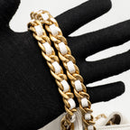 Chanel Small 25 Bag Caviar White GHW (Microchip)