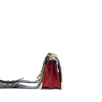 PRADA CASHIER BAG CALFSKIN RED /BLACK GHW