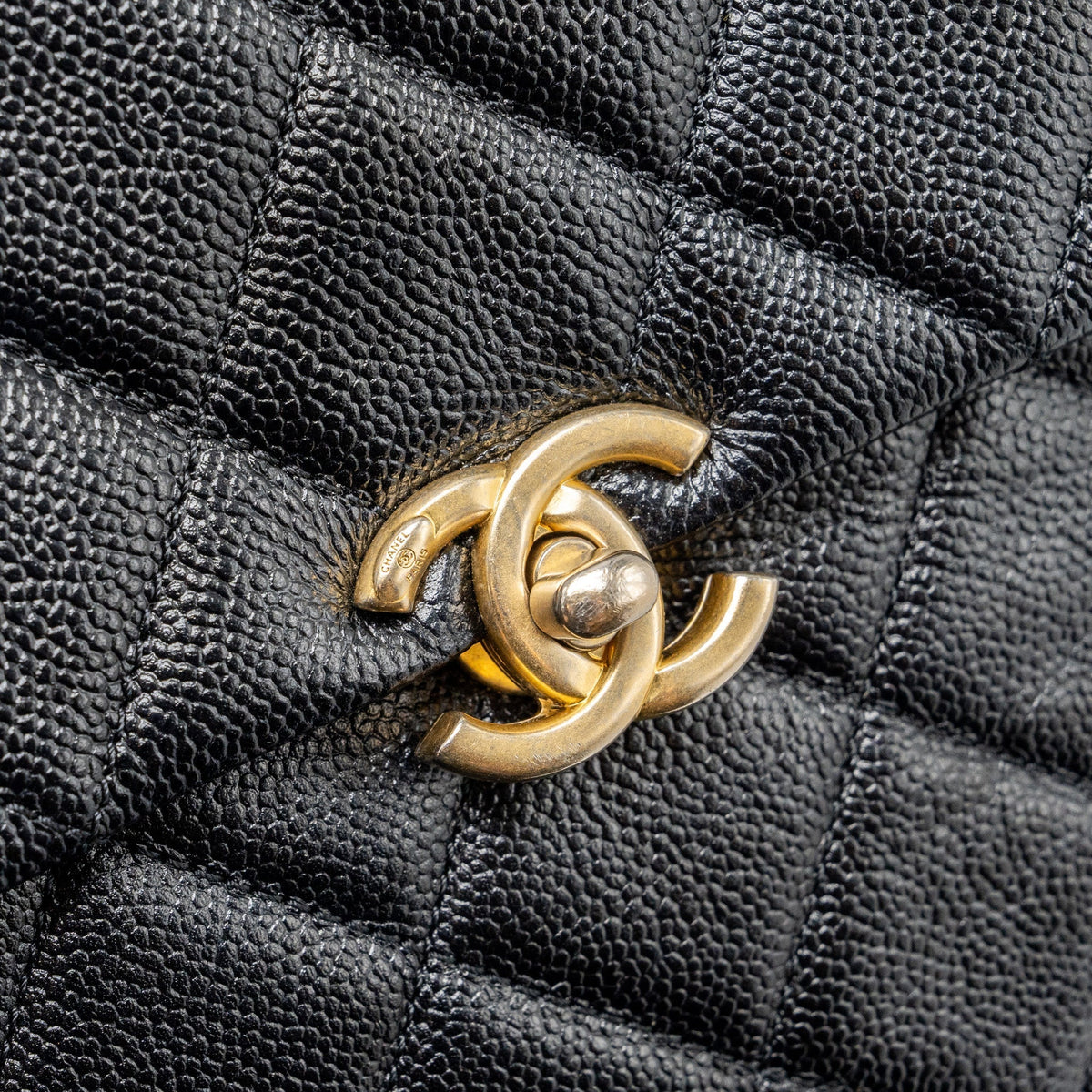 CHANEL QUILTED FLAP BACKPACK CAVIAR BLACK GHW (MICROCHIP)