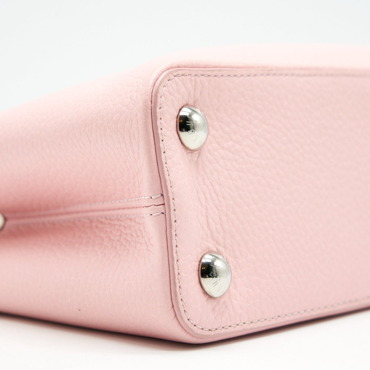 LOUIS VUITTON CAPUCINES BB IN PINK WITH RED FLORAL PATTERN