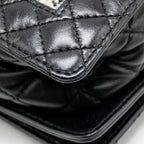 CHANEL MULTI CHAIN BOY BAG CALFSKIN/TWEED BLACK SHW